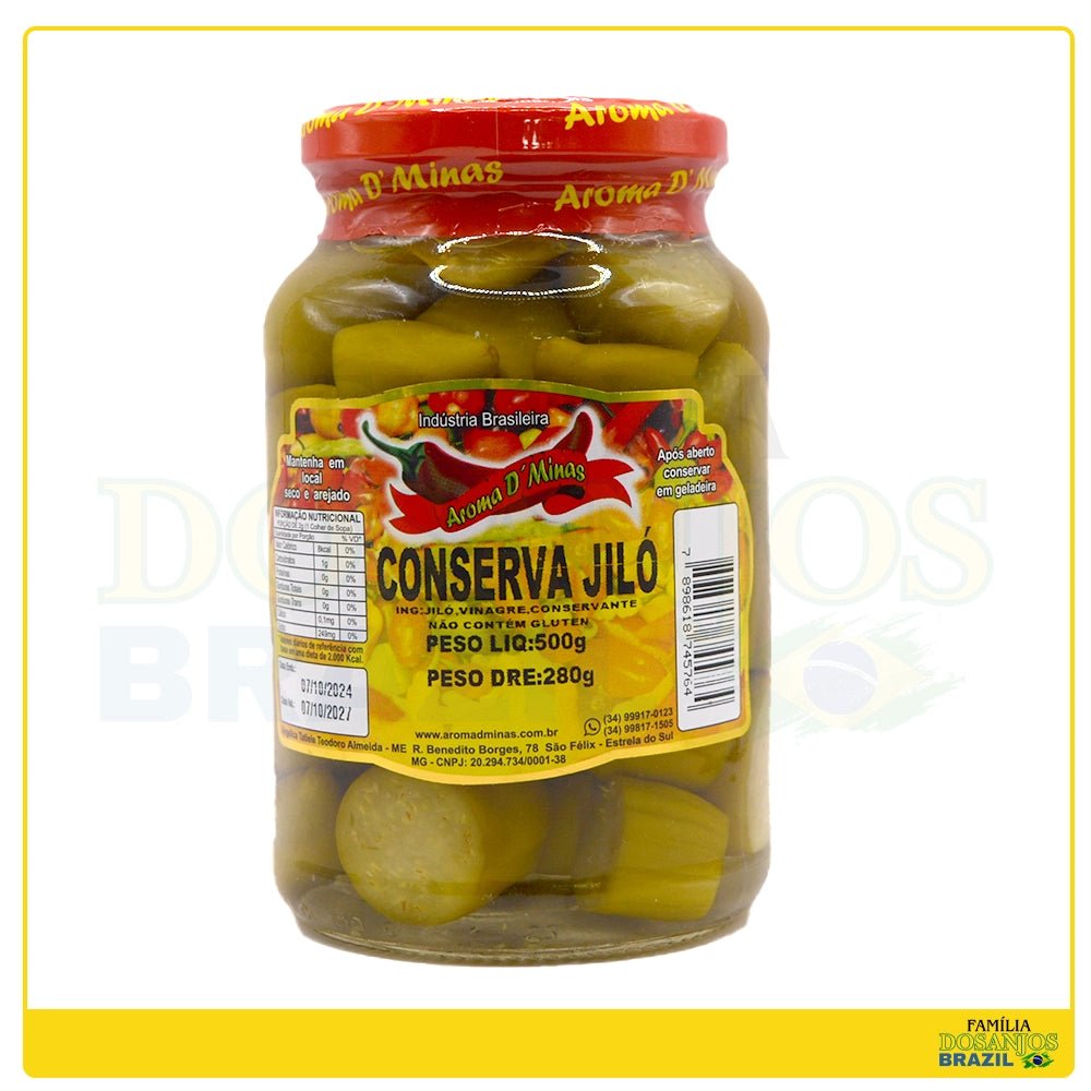 Aroma D'Minas Jiló em Conserva 500g - Dos Anjos UK