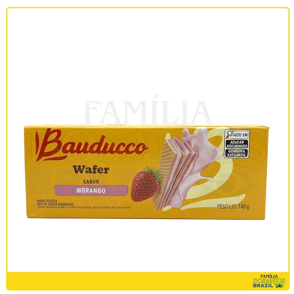 Bauducco Wafer Sabor Morango 140g - Dos Anjos UK