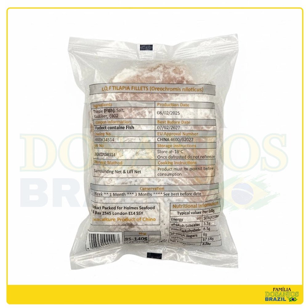 Holmes Filés de Tilápia Congelados 800g - Dos Anjos UK