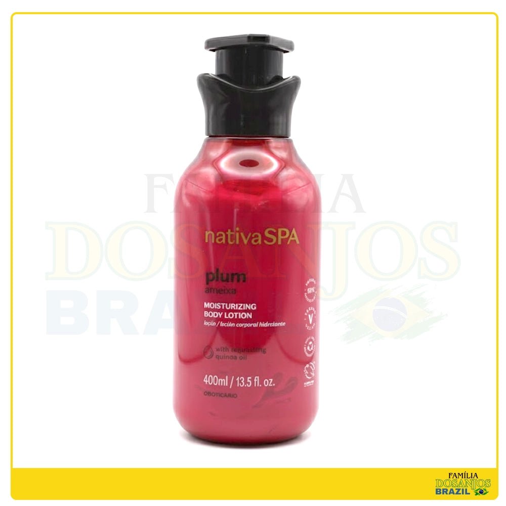 O Boticário Nativa Spa Loção Aveludada Desodorante Corporal Cereja Rouge 400ml - Dos Anjos UK