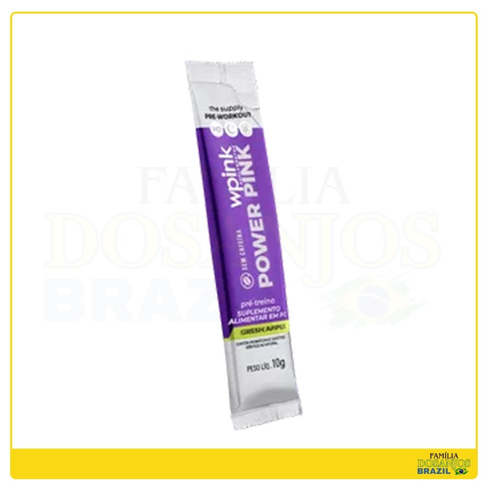 Wpink Power Pink Sem Cafeína De Maçã Verde - Pré - treino - 300g - Dos Anjos UK